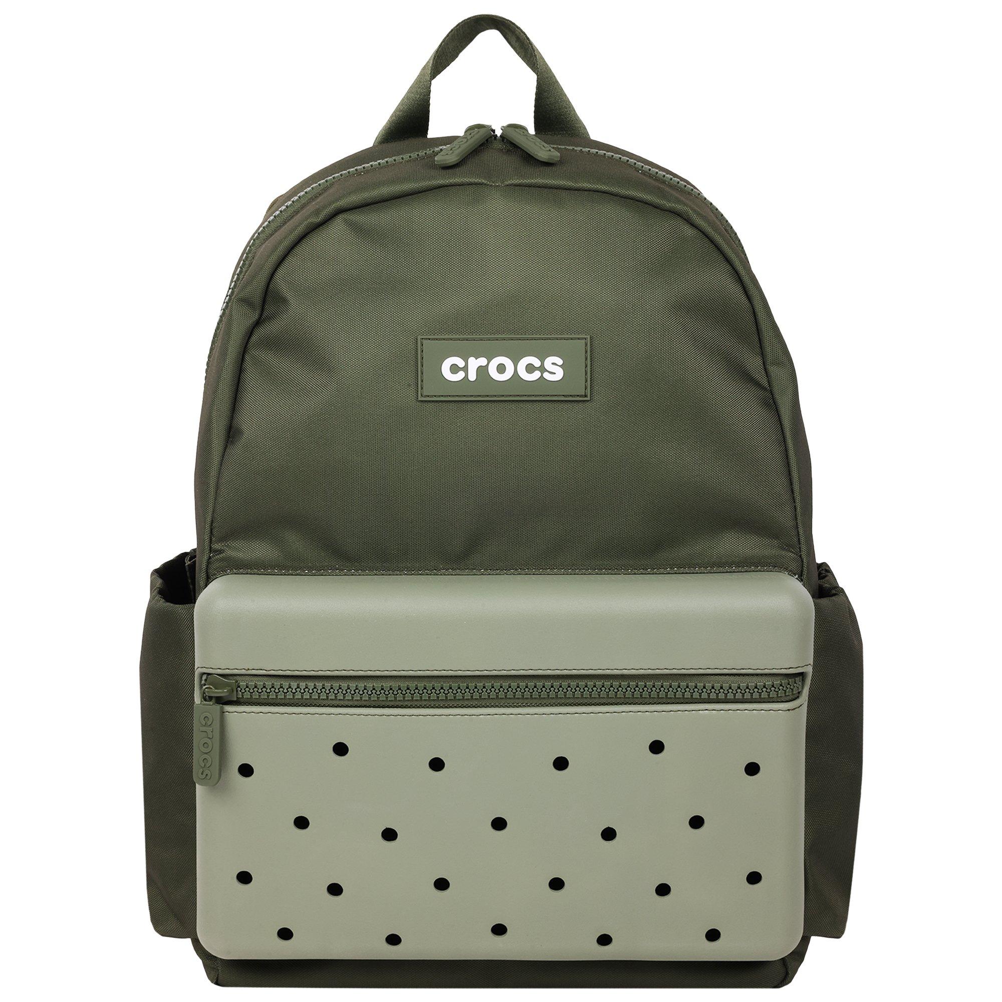 Crocs Lightweight Molded Front Storage Pocket Backpack - Hunter Green - HUNTER GREEN
